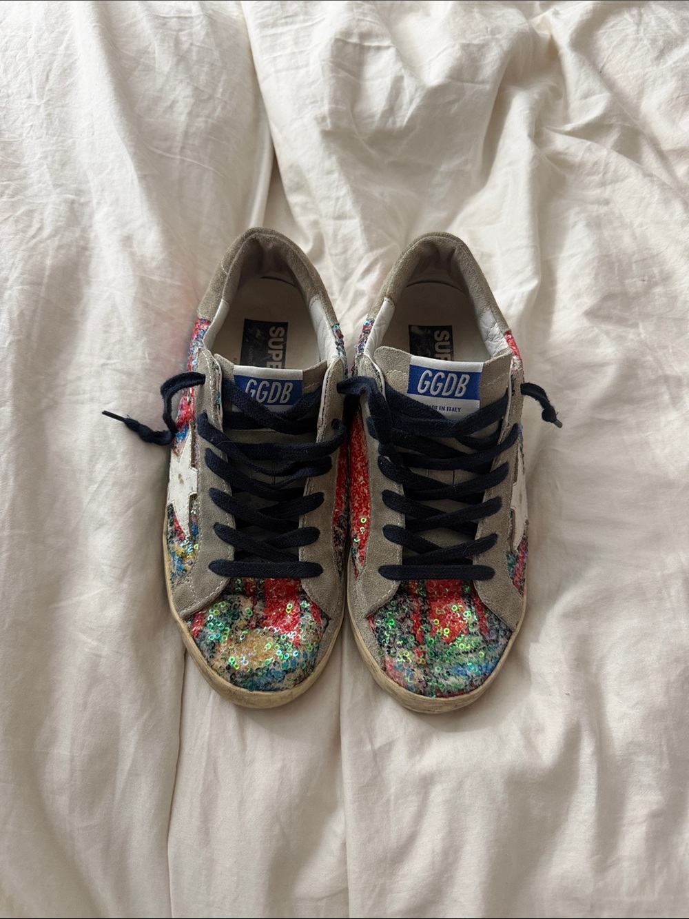 Golden Goose Super-Star Multicolor Sequin Sneakers – Made in Italy